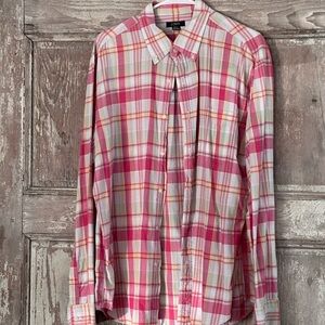 J. Crew Men’s or Women’s Pink Plaid Casual Shirt